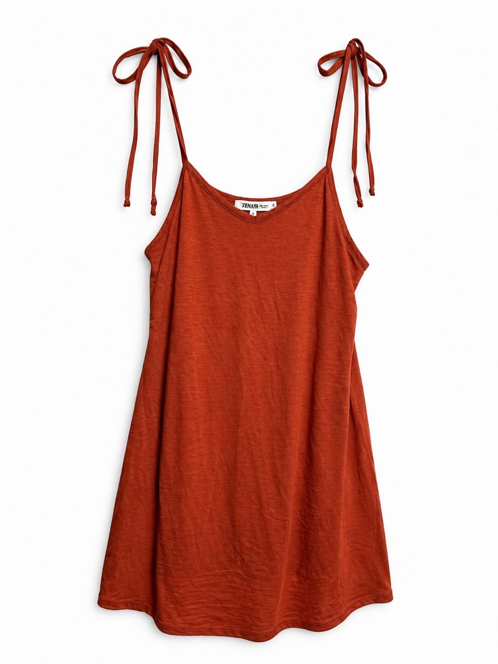 Miken Swim Rust Tie-Shoulder Cover-Up Dress
